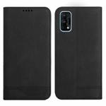 For Realme 7 Pro Strong Magnetic Leather Case(Black)