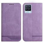 For Realme 8 4G / 8 Pro Strong Magnetic Leather Case(Purple)