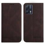 For Realme 9 Pro Strong Magnetic Leather Case(Brown)