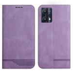 For Realme 9 Pro+ Strong Magnetic Leather Case(Purple)