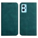 For Realme 9i Strong Magnetic Leather Case(Green)