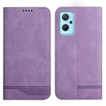 For Realme 9i Strong Magnetic Leather Case(Purple)