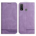 For Huawei P Smart 2020 Strong Magnetic Leather Case(Purple)