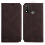 For Huawei P Smart 2020 Strong Magnetic Leather Case(Brown)