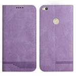 For Huawei P8 Lite Strong Magnetic Leather Case(Purple)