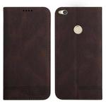 For Huawei P8 Lite Strong Magnetic Leather Case(Brown)