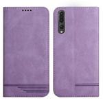 For Huawei P20 Pro Strong Magnetic Leather Case(Purple)