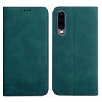 For Huawei P30 Strong Magnetic Leather Case(Green)