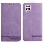 For Huawei P40 Lite Strong Magnetic Leather Case(Purple)