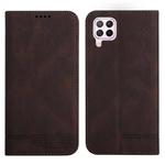 For Huawei P40 Lite Strong Magnetic Leather Case(Brown)
