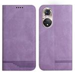 For Huawei P50 Strong Magnetic Leather Case(Purple)