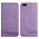 For Huawei Y5 2018 Strong Magnetic Leather Case(Purple)