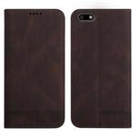 For Huawei Y5 2018 Strong Magnetic Leather Case(Brown)