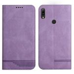 For Huawei Y6 2019 Strong Magnetic Leather Case(Purple)