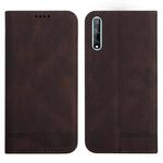 For Huawei Y8p 2020 Strong Magnetic Leather Case(Brown)