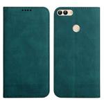 For Huawei Enjoy 7S Strong Magnetic Leather Case(Green)