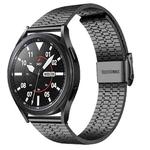 22mm For Samsung Smart Watch Universal Seven-bead Stainless Steel Watch Band(Black)