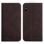 For Xiaomi Redmi 9A Strong Magnetic Leather Case(Brown)