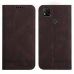 For Xiaomi Redmi 9C Strong Magnetic Leather Case(Brown)