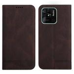 For Xiaomi Redmi 10C Strong Magnetic Leather Case(Brown)