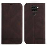 For Xiaomi Redmi Note 9 Strong Magnetic Leather Case(Brown)