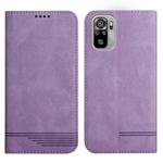 For Xiaomi Redmi Note 10 4G Strong Magnetic Leather Case(Purple)