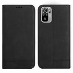 For Xiaomi Redmi Note 10 4G Strong Magnetic Leather Case(Black)