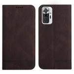 For Xiaomi Redmi Note 10 Pro Strong Magnetic Leather Case(Brown)