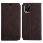 For Xiaomi Mi 10 Lite Strong Magnetic Leather Case(Brown)