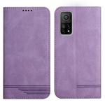 For Xiaomi Mi 10T Strong Magnetic Leather Case(Purple)