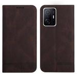 For Xiaomi 11T / 11T Pro Strong Magnetic Leather Case(Brown)