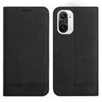 For Xiaomi Poco F3 Strong Magnetic Leather Case(Black)