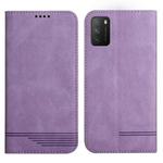 For Xiaomi Poco M3 Strong Magnetic Leather Case(Purple)