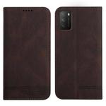 For Xiaomi Poco M3 Strong Magnetic Leather Case(Brown)