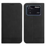 For Xiaomi Poco M4 Pro Strong Magnetic Leather Case(Black)