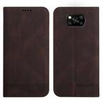 For Xiaomi Poco X3 Strong Magnetic Leather Case(Brown)