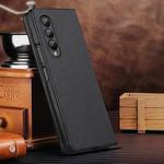 For Samsung Galaxy Z Fold3 5G Litchi Texture Genuine Leather Phone Case(Black)