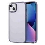 For iPhone 14 Plus Gold Version Frosted Back Shockproof Phone Case (Grey)