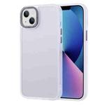 For iPhone 14 Plus Gold Version Frosted Back Shockproof Phone Case (White)
