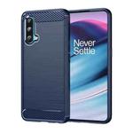 For OnePlus Nord CE 5G Brushed Texture Carbon Fiber TPU Phone Case(Blue)