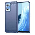 For OnePlus Nord CE 2 5G Brushed Texture Carbon Fiber TPU Phone Case(Blue)