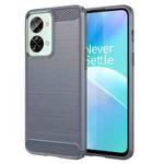 For OnePlus Nord 2T Brushed Texture Carbon Fiber TPU Phone Case(Grey)