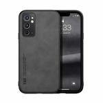 For OnePlus 9RT 5G Skin Feel Magnetic Leather Phone Case(Dark Grey)