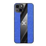 For iPhone 13 Pro Max XINLI Stitching Cloth Texture TPU Phone Case For iPhone 13(Blue)