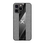 For iPhone 13 Pro XINLI Stitching Cloth Texture TPU Phone Case (Grey)