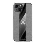 For iPhone 13 mini XINLI Stitching Cloth Texture TPU Phone Case (Grey)