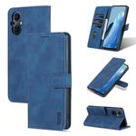For OPPO Reno8 Lite AZNS Skin Feel Calf Texture Flip Leather Phone Case(Blue)