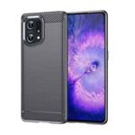 For OPPO Find X5 Brushed Texture Carbon Fiber TPU Phone Case(Grey)