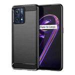 For Realme 9 Brushed Texture Carbon Fiber TPU Phone Case(Black)