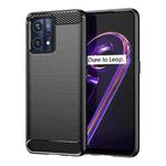 For Realme 9 Pro+ Brushed Texture Carbon Fiber TPU Phone Case(Black)